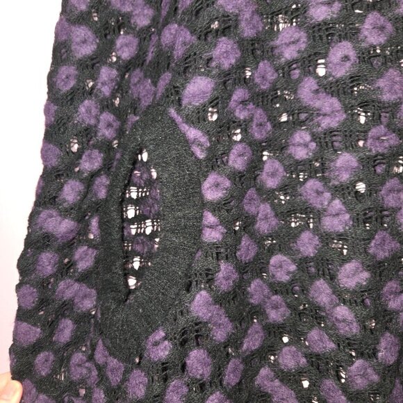 Vintage Miss Sixty Black and Purple Women's Sweater-vest, size S, made i… - Picture 2 of 7